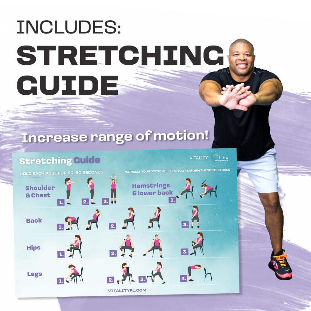 STRETCHING EXERCISES FOR SENIORS DVD- 4 Sessions. Increase Flexibility& Relieve Pain. Stretch yourself healthy! Stretching for seniors & beginners. Replace chair yoga for seniors over 60 dvd yoga dvd.