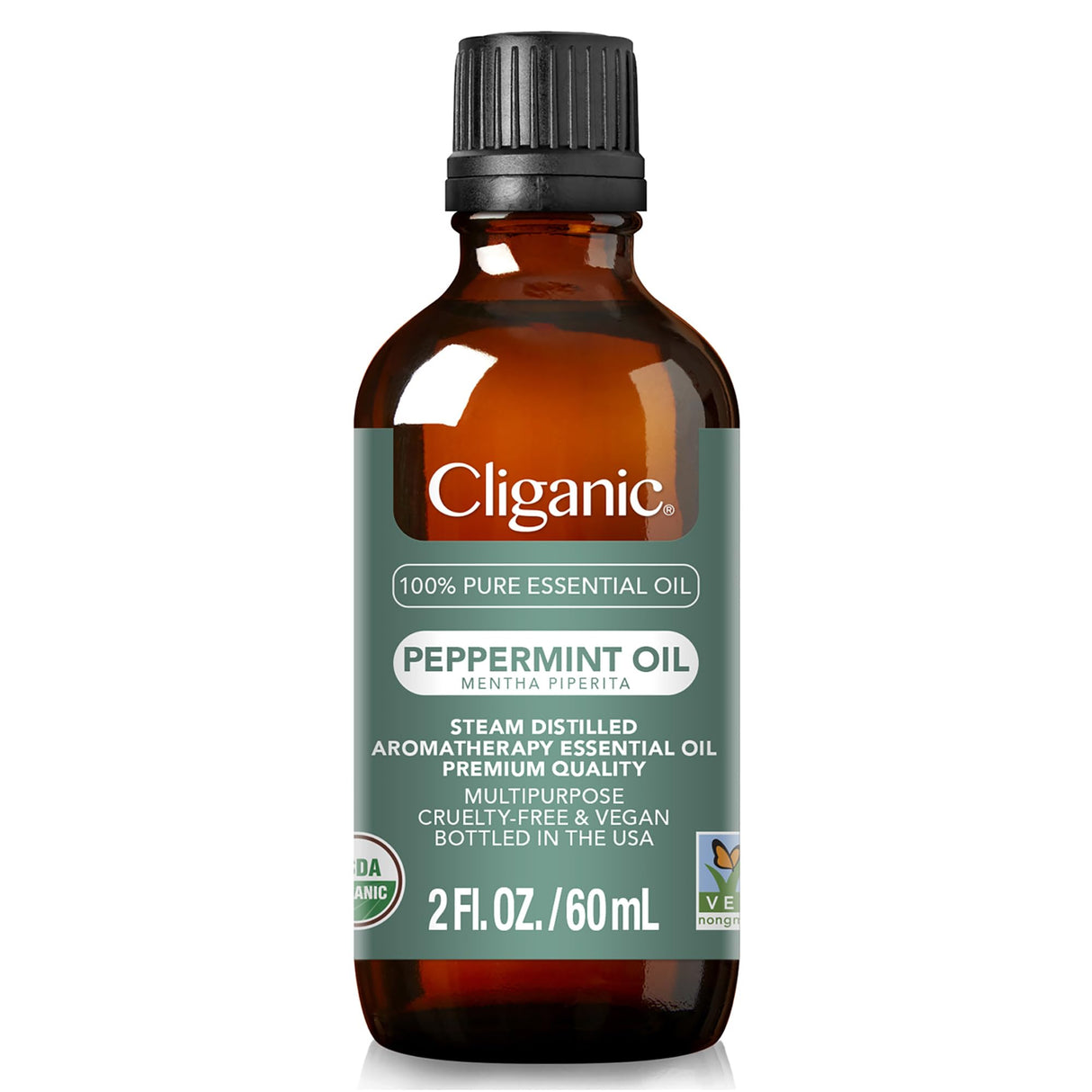 Cliganic Organic Peppermint Essential Oil - 100% Pure Natural for Aromatherapy Diffuser | Non-GMO Verified (Packaging May Vary)
