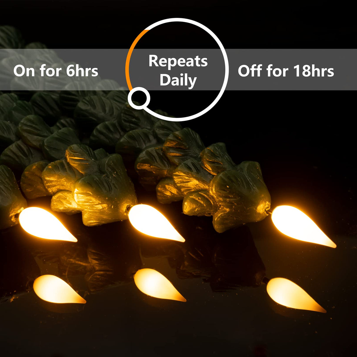 Homemory 3 PCS Flameless Taper Candles with 6-Hours Timer, 9.5 Inches Christmas Tree Candlesticks, Real Wax Battery Operated Window Candles with 3D Flickering Flame for Fireplace Christmas