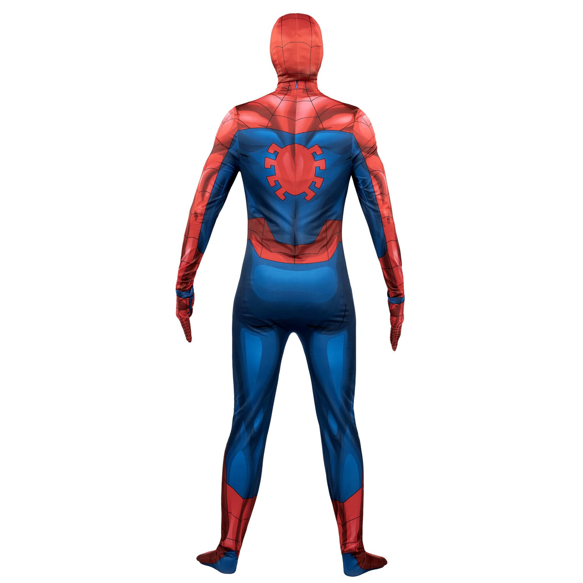 MARVEL Spider-Man Official Adult Deluxe Zentai Halloween Costume - Stretch Spandex with Hidden Zippers and Wrist Slits (M)