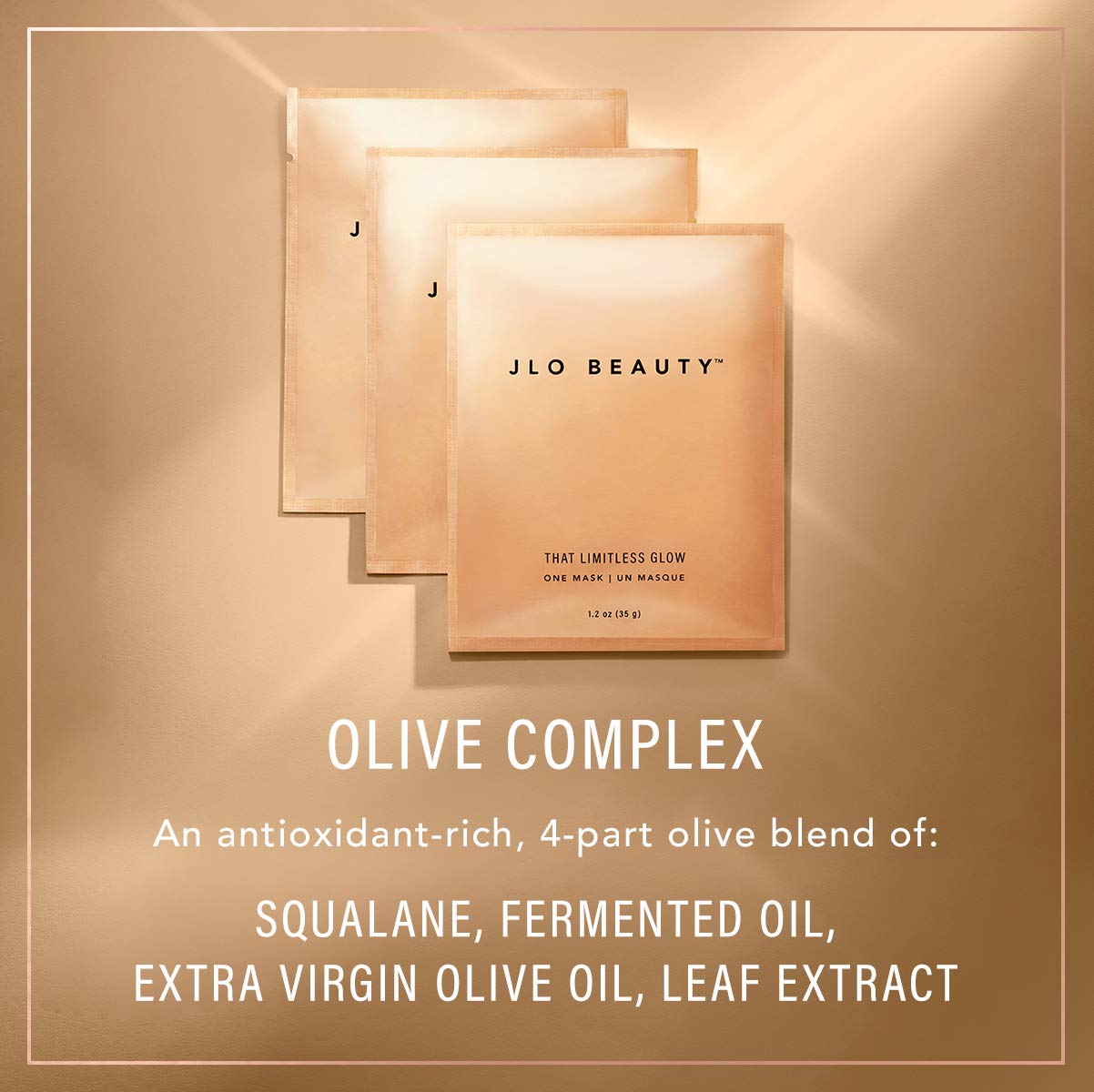 JLO BEAUTY That Limitless Glow Face Mask, Skin Care Sheet Mask Infused with Glow Serum for Moisturizing, Deep Hydration, Helps Tighten & Lift, For All Skin Types, 2-Piece Facial Mask Sheets, 3 Pack