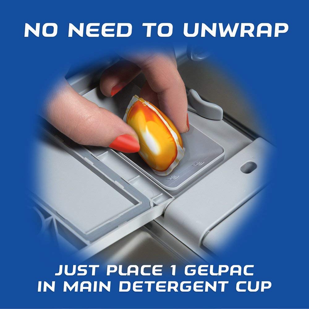 Finish Gelpacs Dishwasher Pods, Dish Detergent, Orange Scent, 84ct
