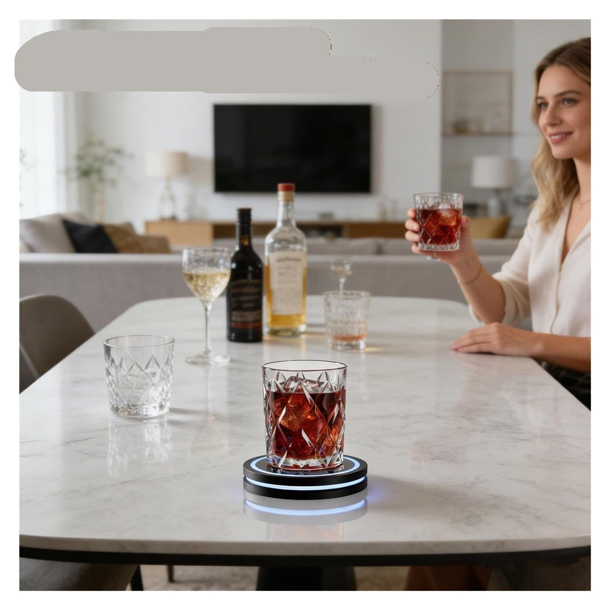 2026 New Smart Coaster 2.0, Portable APP-Features, Easy to Clean & Carry, Compact Storage Design, Suitable for Bars/Clubs/Home Use(Mix*2)