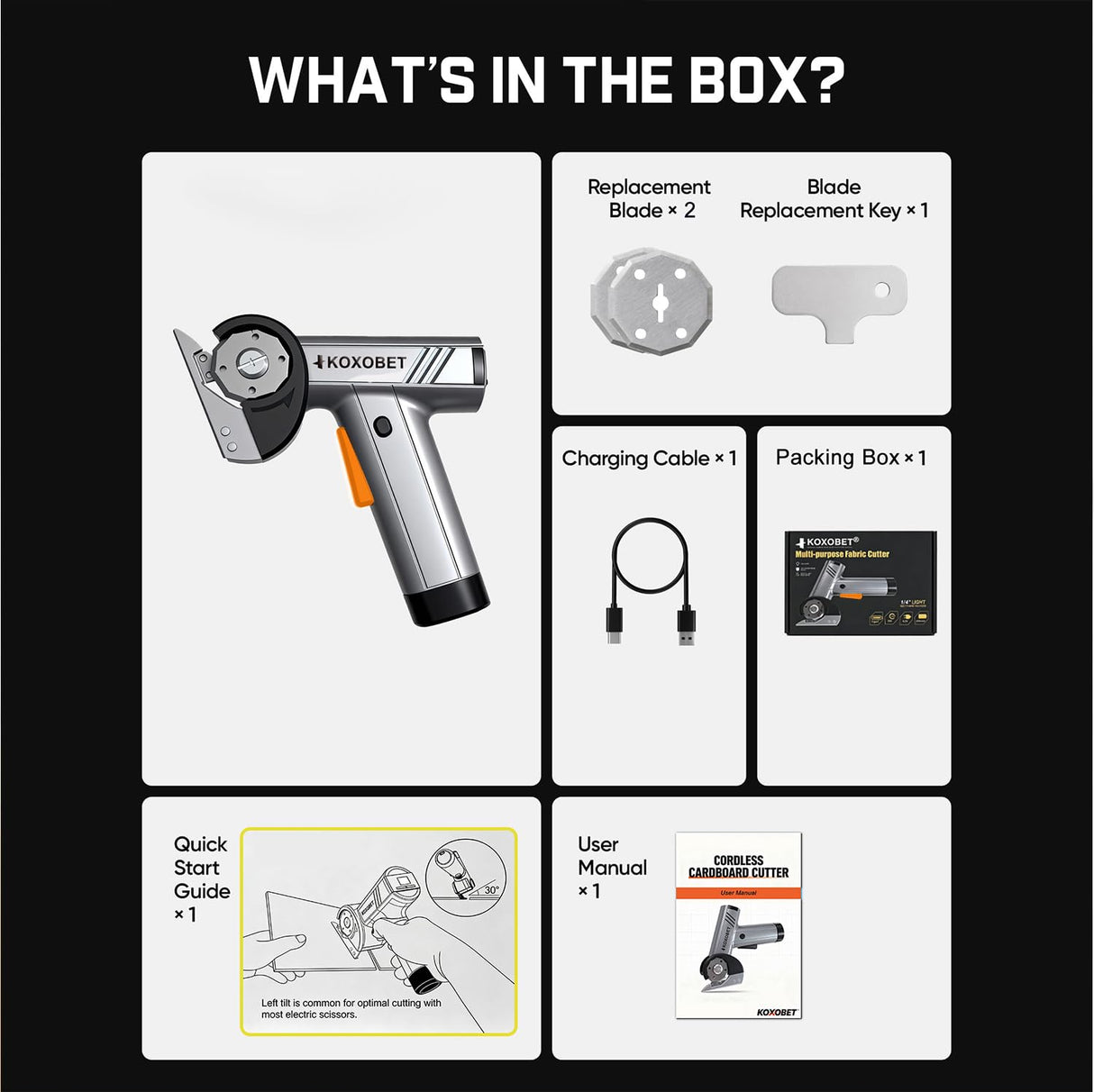 2026 Upgrade 4.2V Cordless Cutting Tool, Cardboard Cutter with LED Display, Brushless Motor, Cutting Tool Cut Trim Saw Flexible Blade, Electric Chop Saw for Fabric, Cardboard, Leather, Carpet-Orange