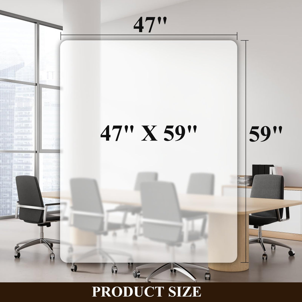 SHAREWIN Large Office Chair Mat for Hard Floors - 59''x47'',Heavy Duty Clear Wood/Tile Floor Protector PVC Transparent by SHAREWIN