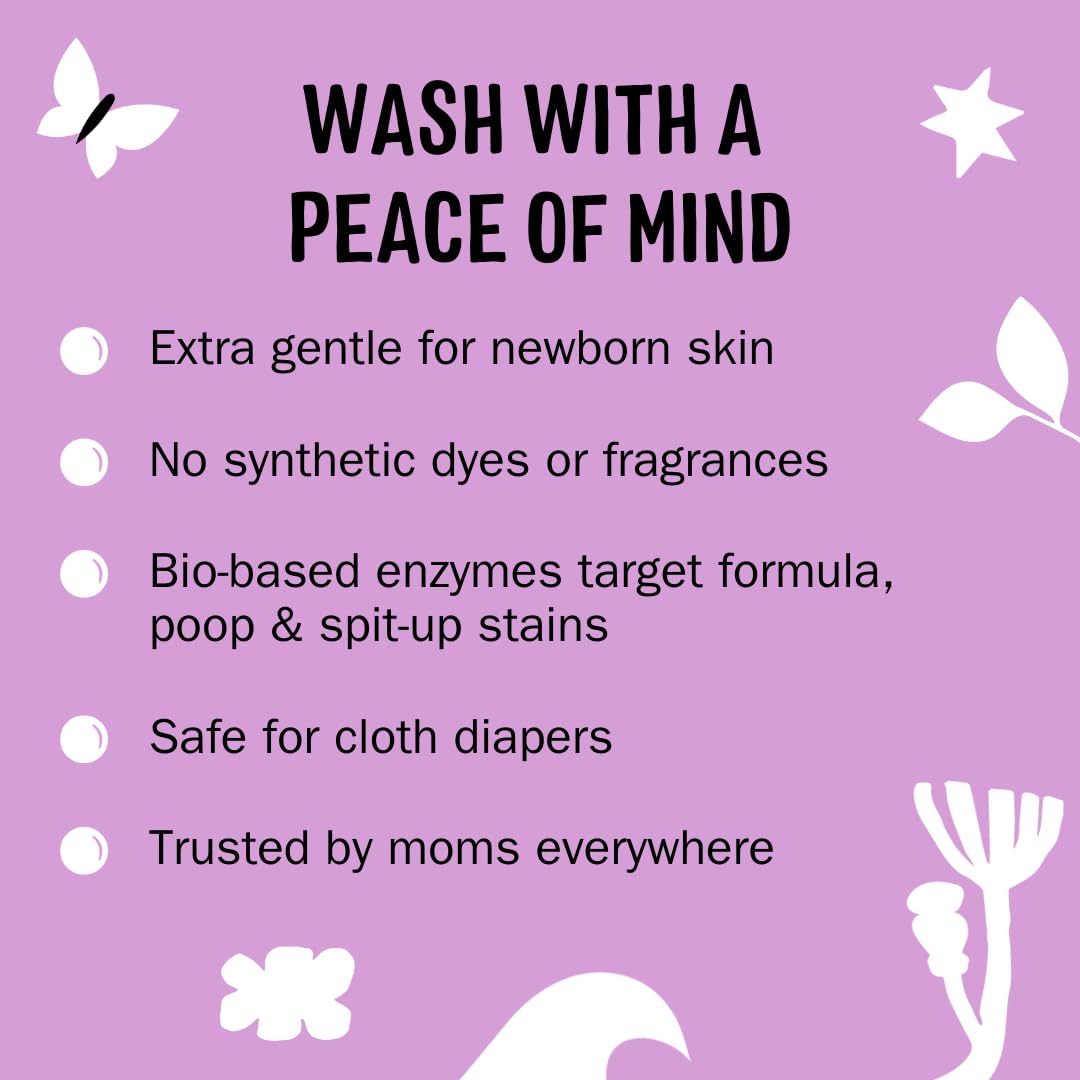 Molly's Suds Baby Liquid Laundry Detergent | Removes Formula, Poop & Spit-Up Stains | Extra Gentle for Infants, Babies, Toddlers (Sweet Baby Shea, 200 Loads)