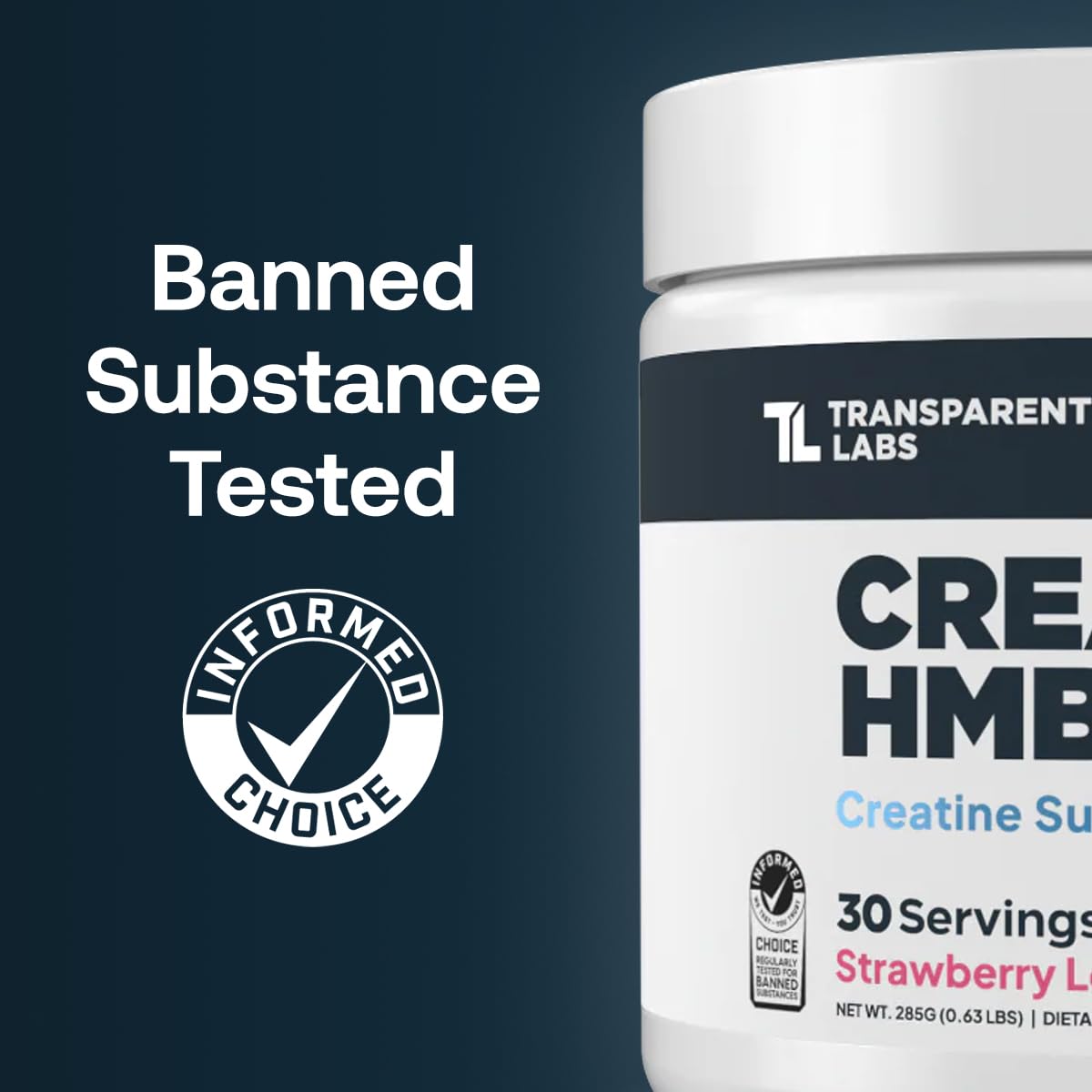 Transparent Labs Creatine HMB - Creatine Monohydrate Powder with HMB for Muscle Growth, Increased Strength, Enhanced Energy Output, and Improved Athletic Performance - 30 Servings, Hawaiian Splash