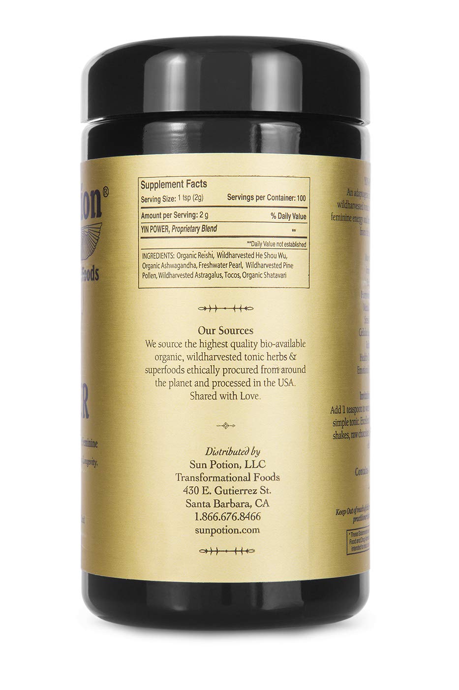 Sun Potion - Yin Power - Tonic Herbal Formula for The Feminine - 200g