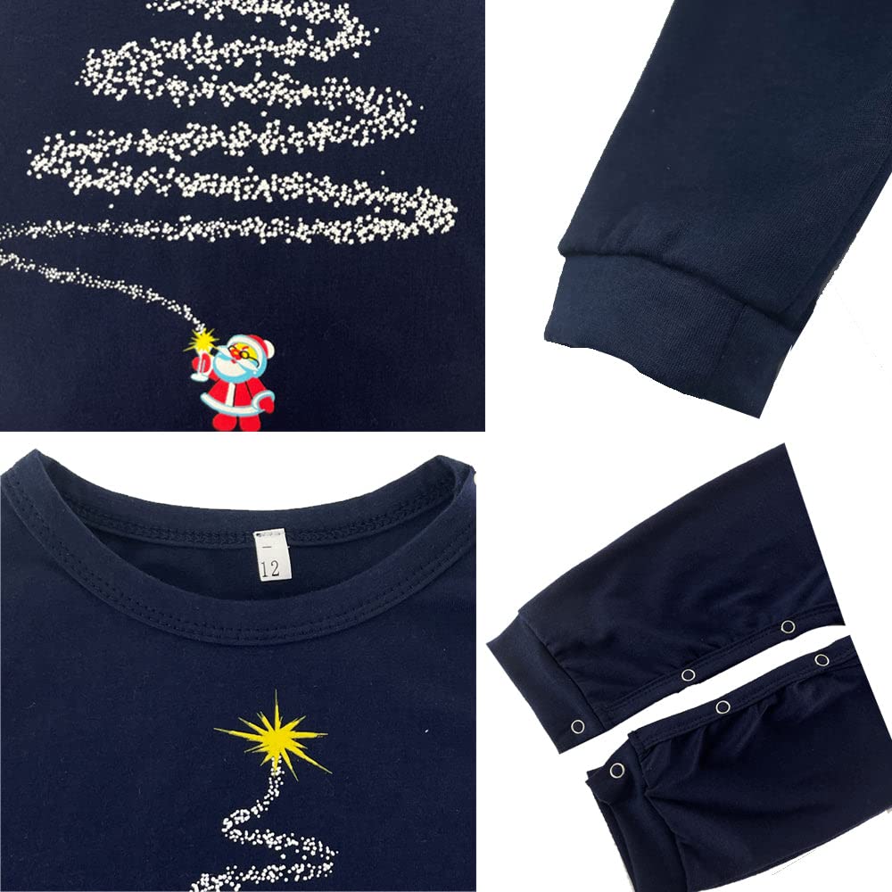 BIRW 2025 Women Size M Christmas tree fireworks red top,Bear red and white striped pants Family Christmas Pajamas Matching Sets Xmas Pjs for Womens Mens Holiday Home Sleepwear Set Jammies