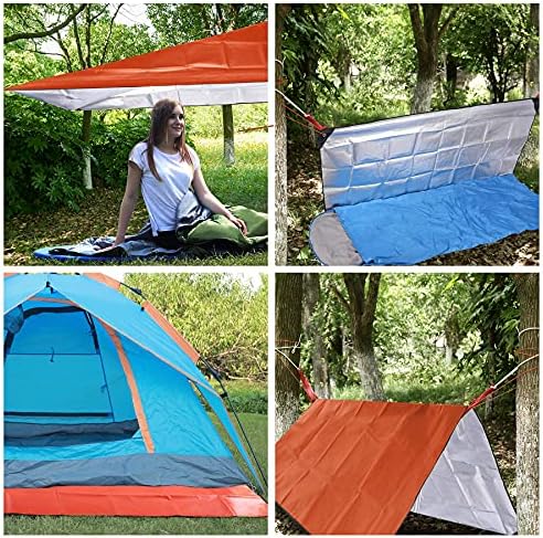 RedSwing Heavy Duty Survival Blanket, Waterproof Emergency Thermal Tarp, Multipurpose Reflective Insulated All Weather Blankets for Camping Hiking, Orange