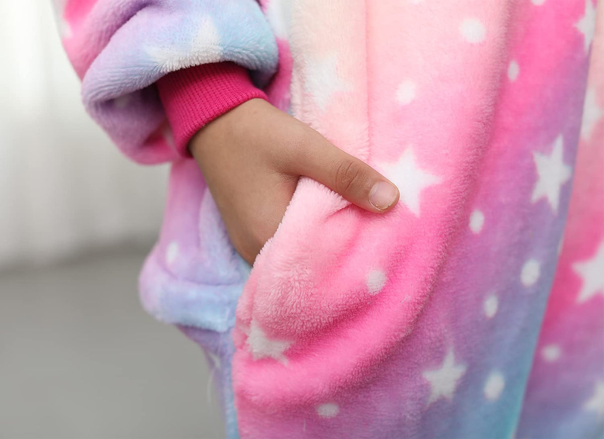 HQFURS Kids Unisex Unicorn Costume Animal Onesie Pajamas Halloween Christmas Gifts 5t