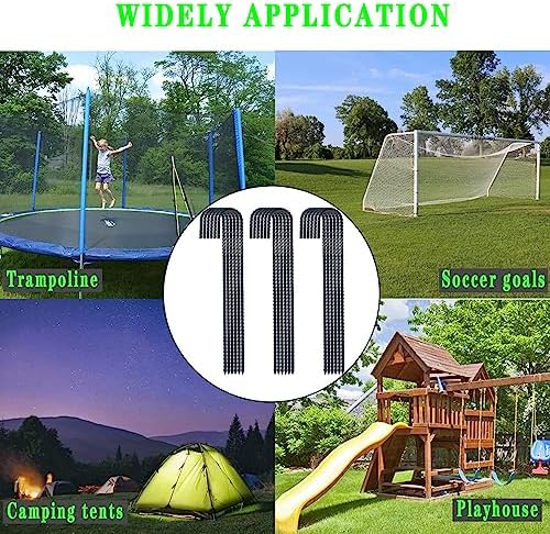 16 Inch Ground Rebar Stakes, J Hook Extra Heavy Duty Rust Proof Coated Steel Ground Anchors with Chisel Point End for Camping Tent and Canopy Tent (8)