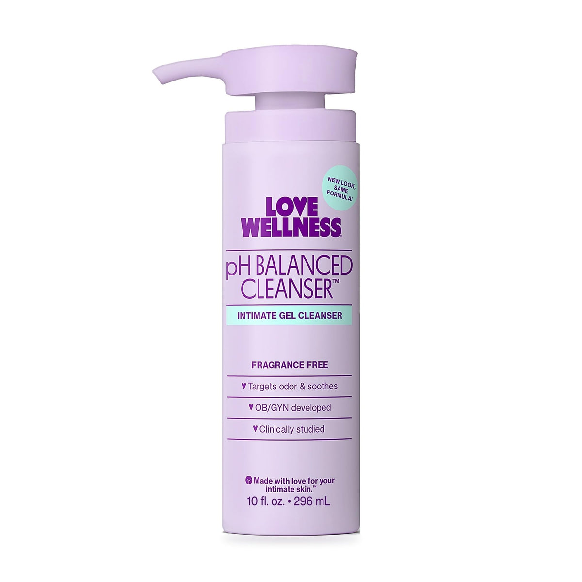 Love Wellness | pH Balanced Feminine Wash | Fragrance-Free | 10 Fl Oz