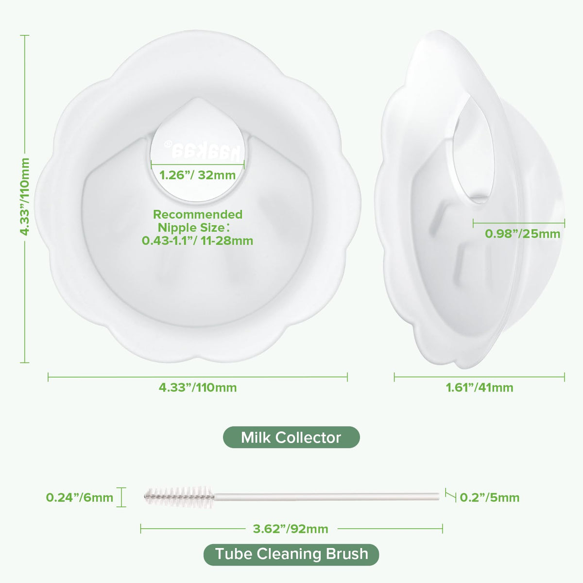 haakaa Petal Soft Silicone Milk Collector for Breastfeeding - 2 Count