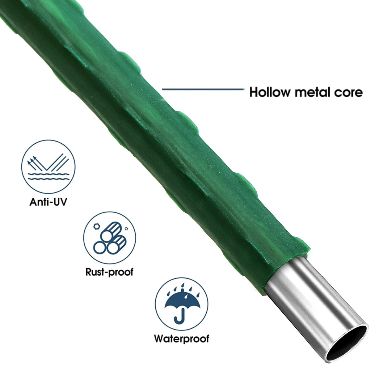 Frcctre 30 Pack 4 Ft Garden Stakes, 48 Inch Sturdy Green Plant Sticks, Plastic Coated Metal Tomato Stakes Support Plant Climbing Support for Tomatoes, Cucumber, Fences, Beans, Potted Plants