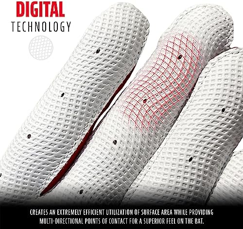 Franklin Sports MLB Youth Batting Gloves - Digitek Camo Baseball + Softball - Premium Leather - Many Sizes + Colors - Youth