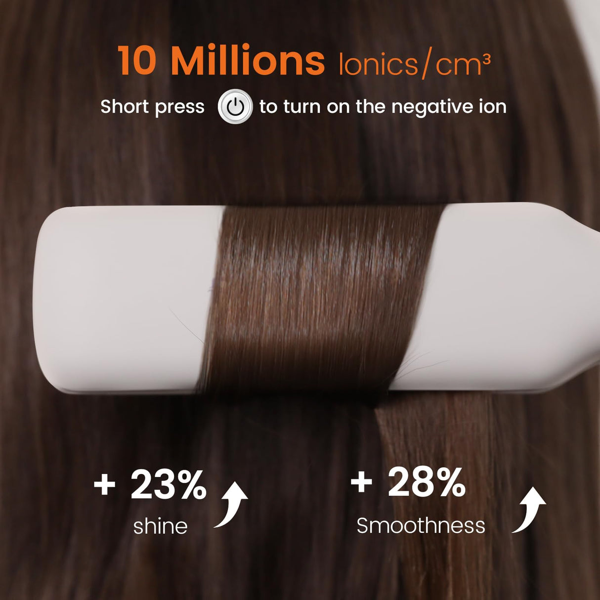 Faszin Professional Hair Straightener, 1.65inch Wide-Plate, Titanium Negative Ion Flat Iron, 30s Rapid Heating, LED Real-Time Temp Display, Wide Voltage & 10 Adjustable Temperature Levels (260-450℉)