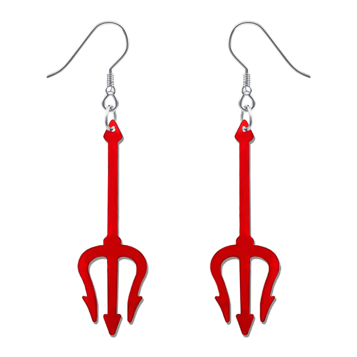 PEALICIOUS Devil Earrings Halloween Earrings Dangle Red Devil Accessories for Women with Lightweight Red Pitchfork as Girl Halloween Costumes Jewelry Fun Spooky Jewelry Christmas Gifts