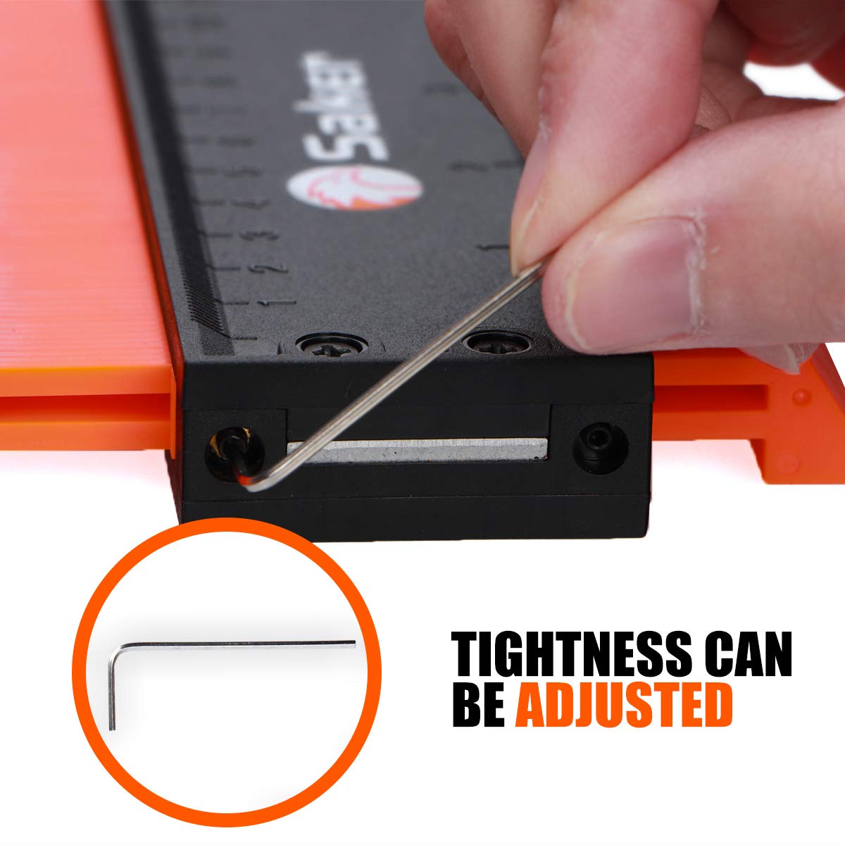 Saker Contour Gauge (10 Inch) Profile Tool with Adjustable Lock,Christmas Gifts for Men Women Dad Boyfriend Husband-Precisely Copy Irregular Shape Duplicator-Cool Gadgets for Woodworking Tool Tracing