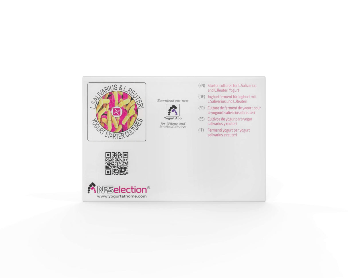 NPSelection Starter Cultures for L.Salivarius and L. Reuteri Homemade Yogurt (Pack of 3 sachets)