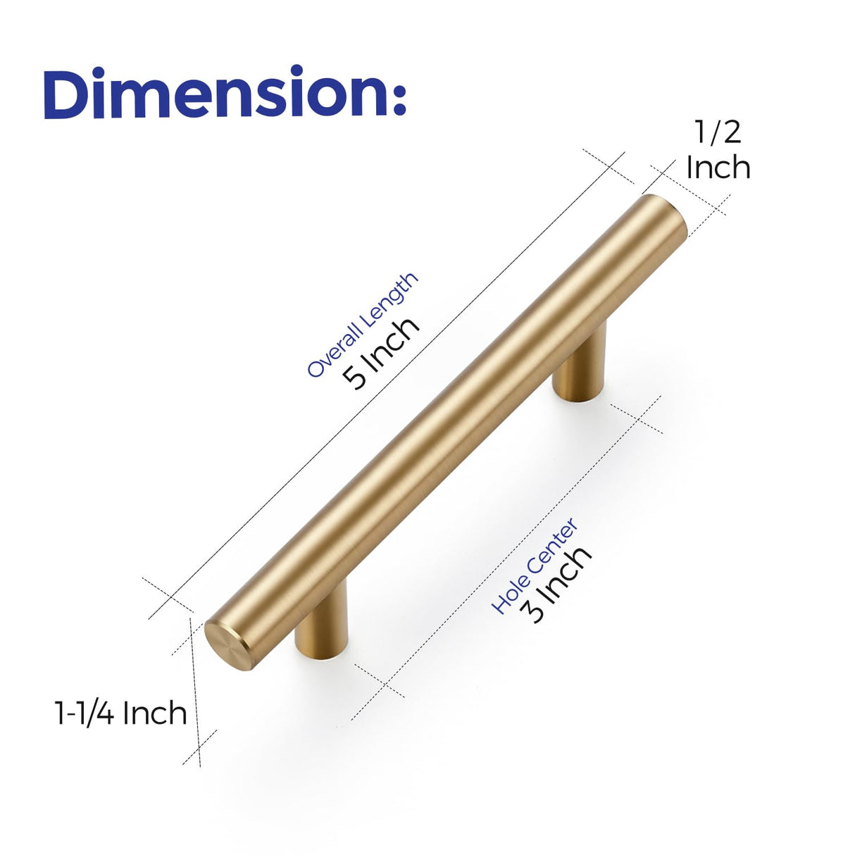 Ravinte 30 Pack 5 Inch Cabinet Pulls Champagne Bronze Stainless Steel Kitchen Drawer Pulls Cabinet Handles 5 InchLength, 3 Inch Hole Center