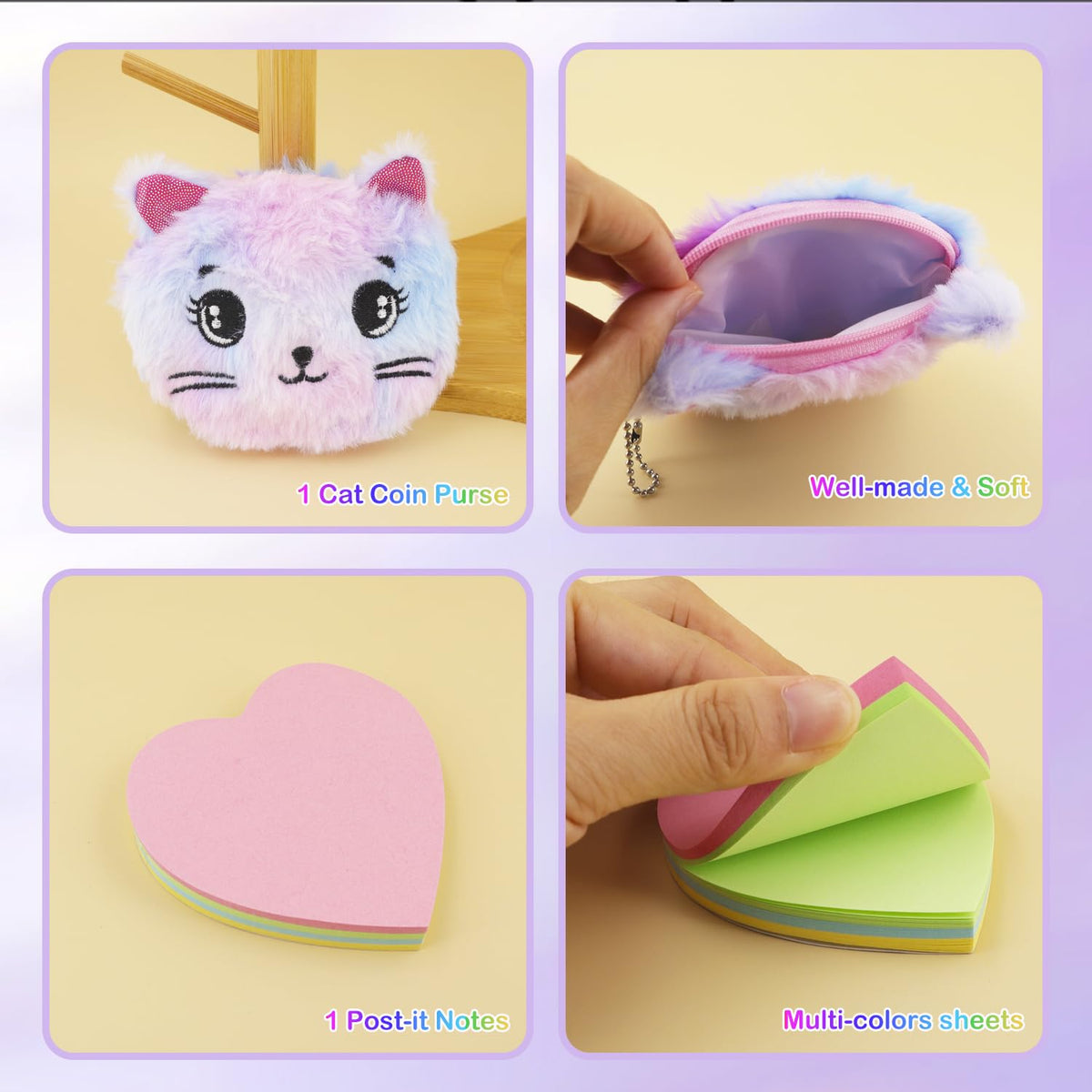 PJDRLLC Cat Diary with Lock, Gift for 6 7 8 Year Old Girl