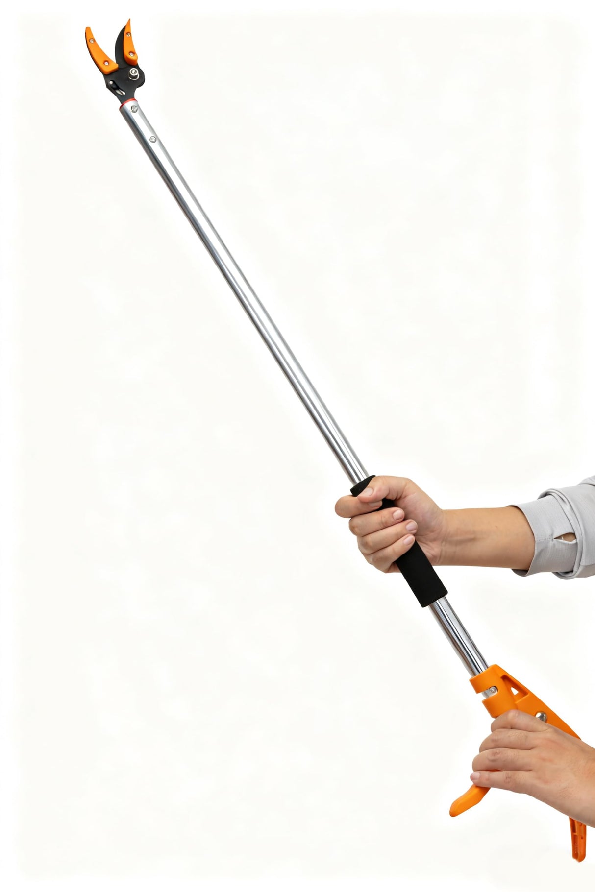 3.5 ft (1.0m) Cut & Tree Trimmer for Precision Gardening Pruning & Fruit picking, 40 in Long Reach Pruning Shears - Lightweight Aluminum Rust-Resistant Picker, Branch Bypass Loppers(1/2" Max Cut)