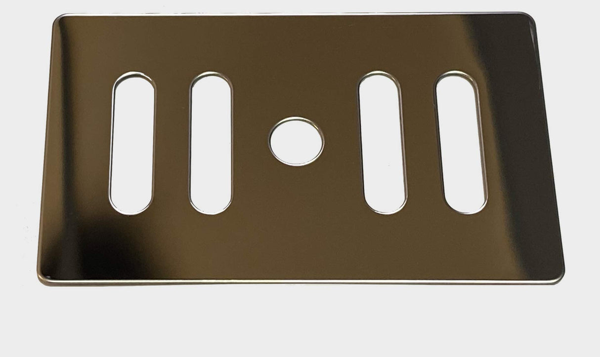 Taps2Traps® Square/Rectangular Overflow Metal Grill Plate 39mm x 63mm for Belfast Sinks