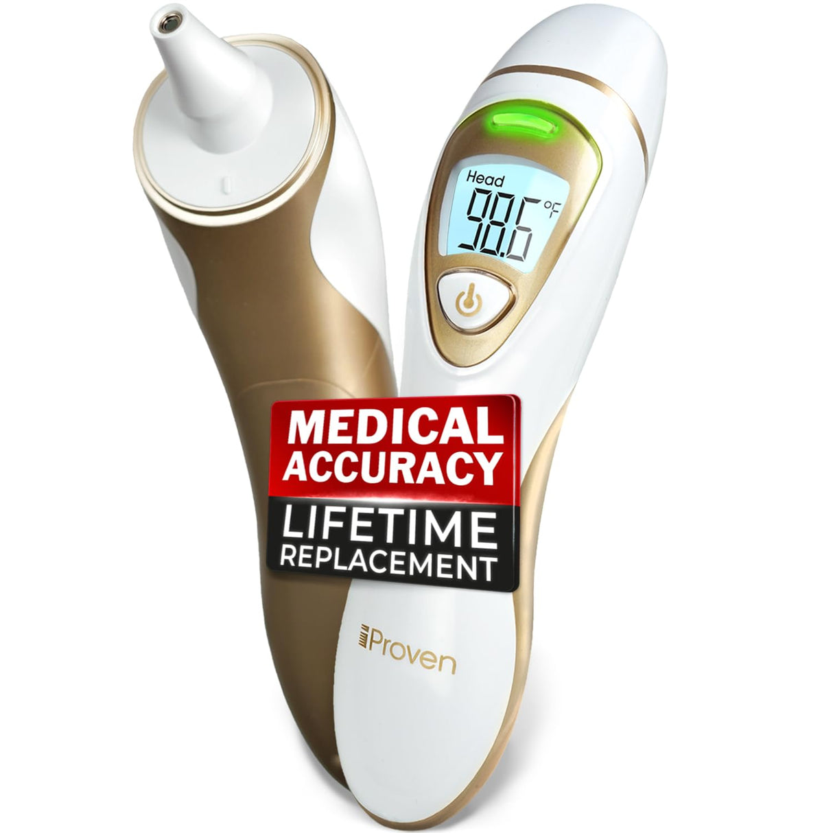 iProvèn Pro Series | Non-Touch Forehead Thermometer with Ear Function | FSA HSA Eligible | Superior Accuracy for Adults, Kids, Babies | Premium Digital Thermometer for Adults and All Ages