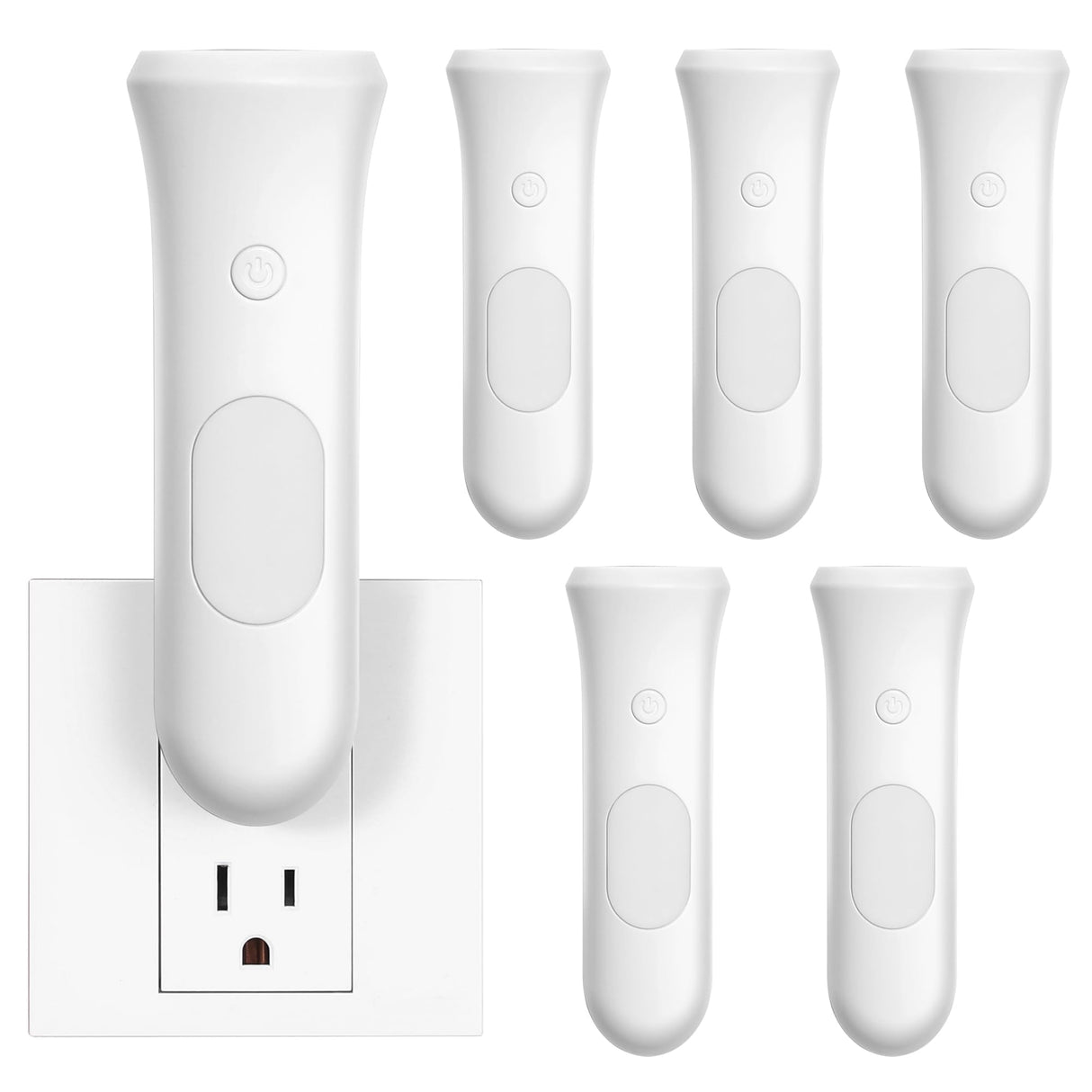ROSSEX 4 in 1 Emergency Lights for Home Power Failure, 6 Pcs Rechargeable LED Flashlight Plug in Wall, Automatic Turn-On Power Outage Night Light Flashlight for Hurricane Preparedness Items