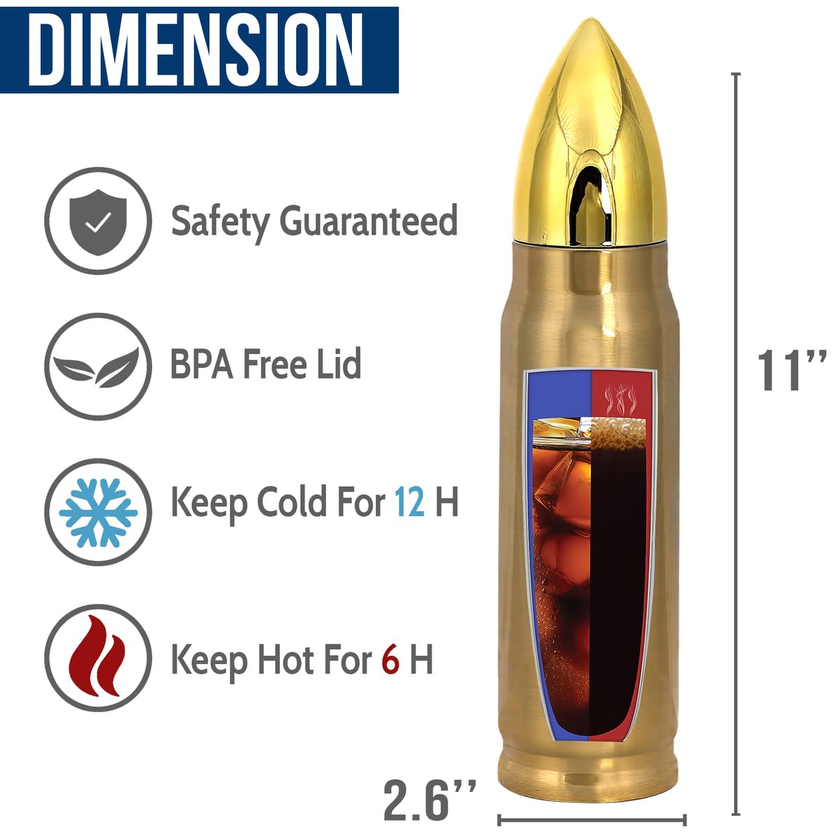 Limima Gifts for Dad – Christmas, Xmas, Birthday Gift, Best Dad Ever Gift for Fathers Day, 17oz American Flag Tumbler, Thoughtful Present from Daughter, Son, for Husband from Wife