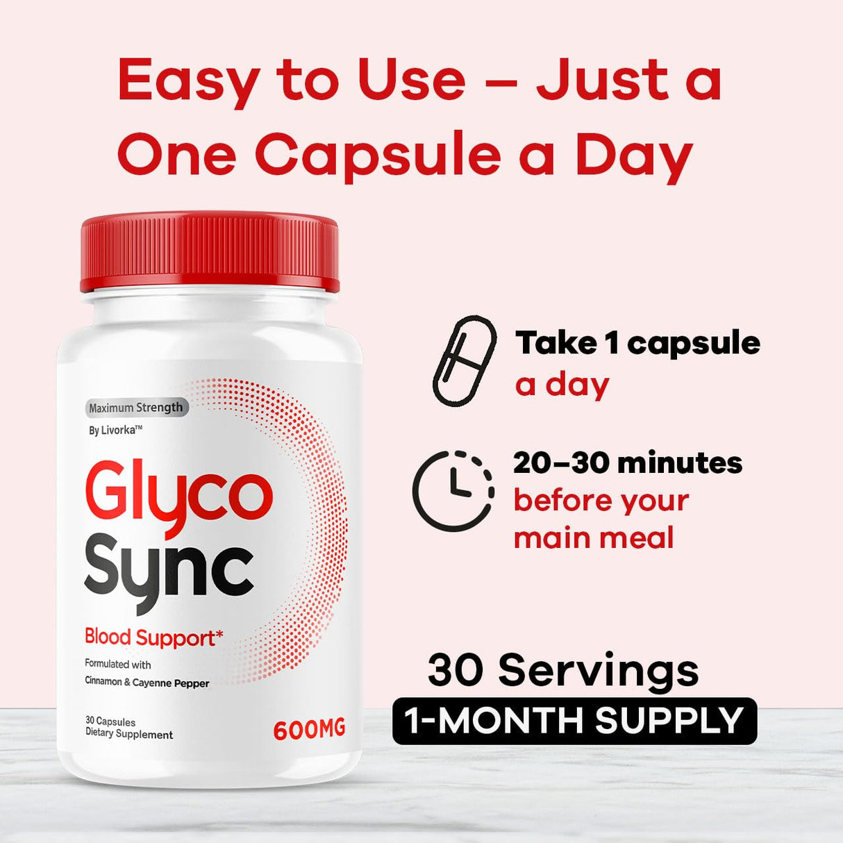 Glyco Sync Capsules - Official Glyco Sync Advanced Supplement Pills, All Natural GlycoSync Balance Support for Health & Wellness, Glyco Synk Premium Formula Review, 30 Capsules for 1 Month