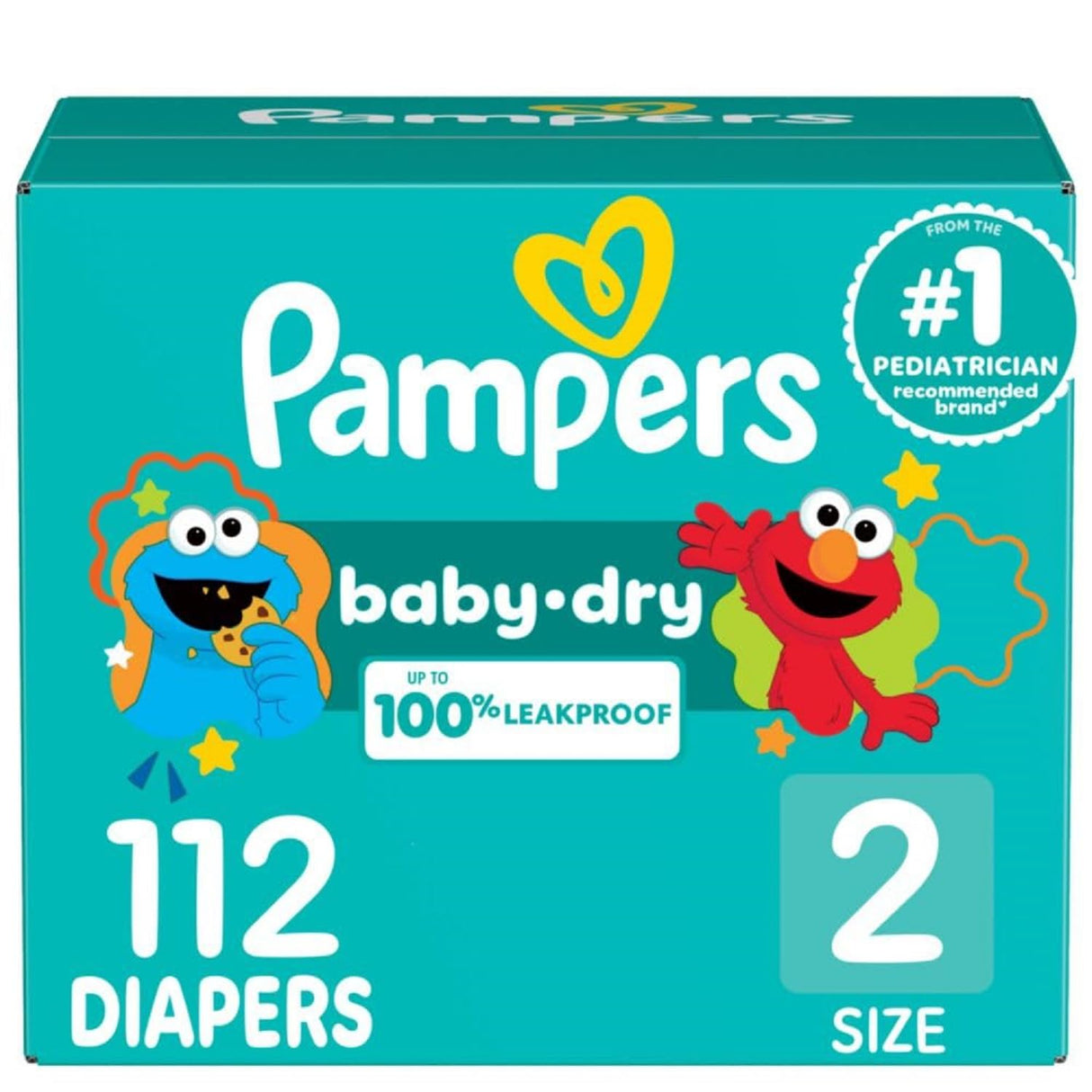 Pampers Diapers - Baby Dry - Size 5, 164 Count, Absorbent Disposable Infant Diaper (Packaging May Vary)
