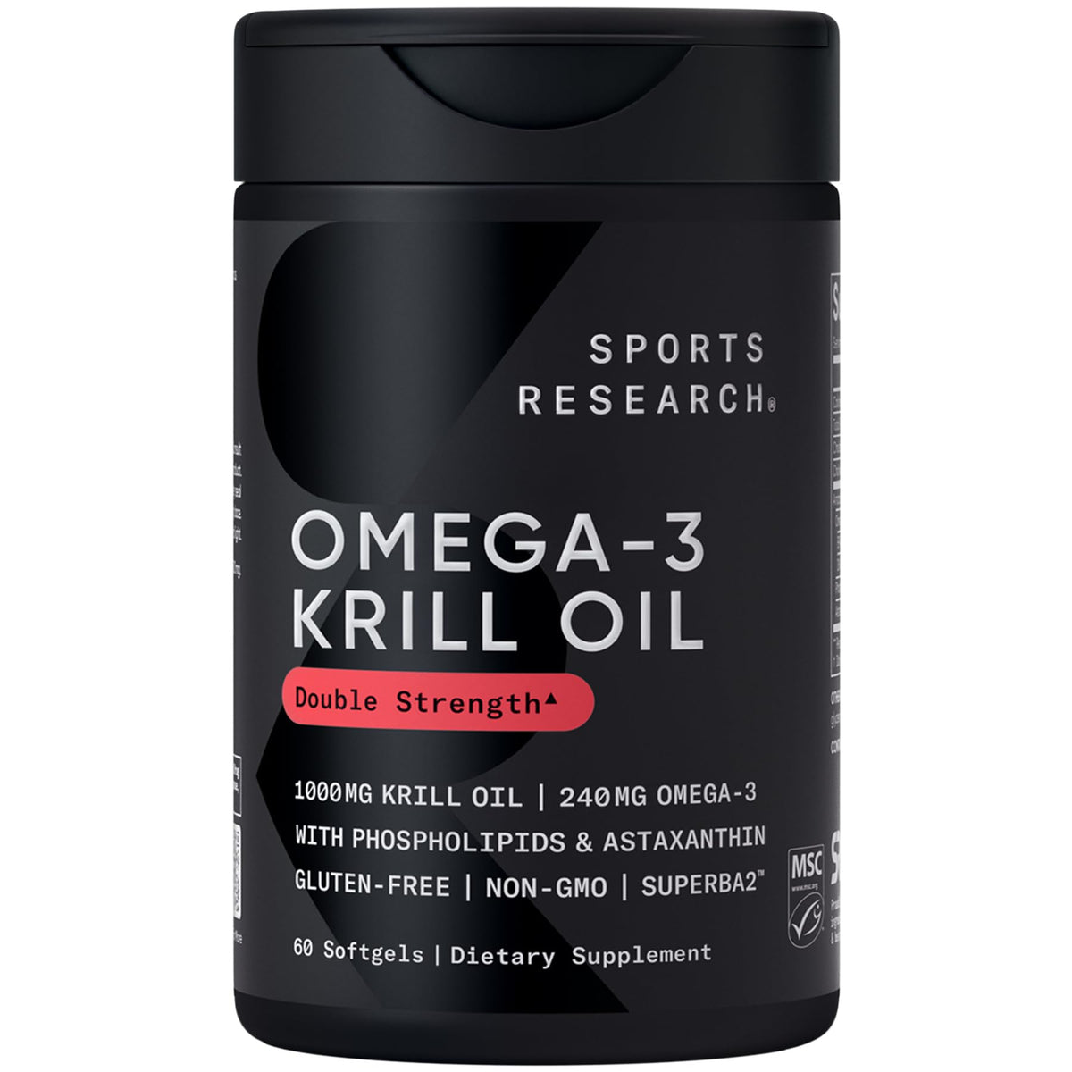 Sports Research® Antarctic Omega-3 Krill Oil 1000mg, 60 Softgels