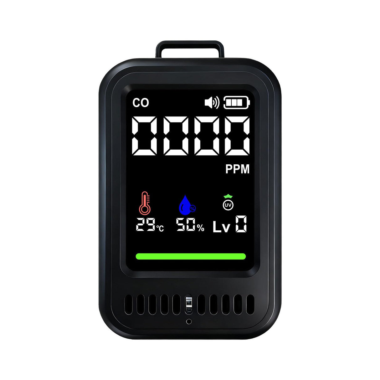 Advanced Carbon Carbonmonoxide Alarm Device Highlighting 3 Stage Visual Sound Alert 10 Day Compact Plan ABS Substance Wearable Carbon Carbonmonoxide Meter