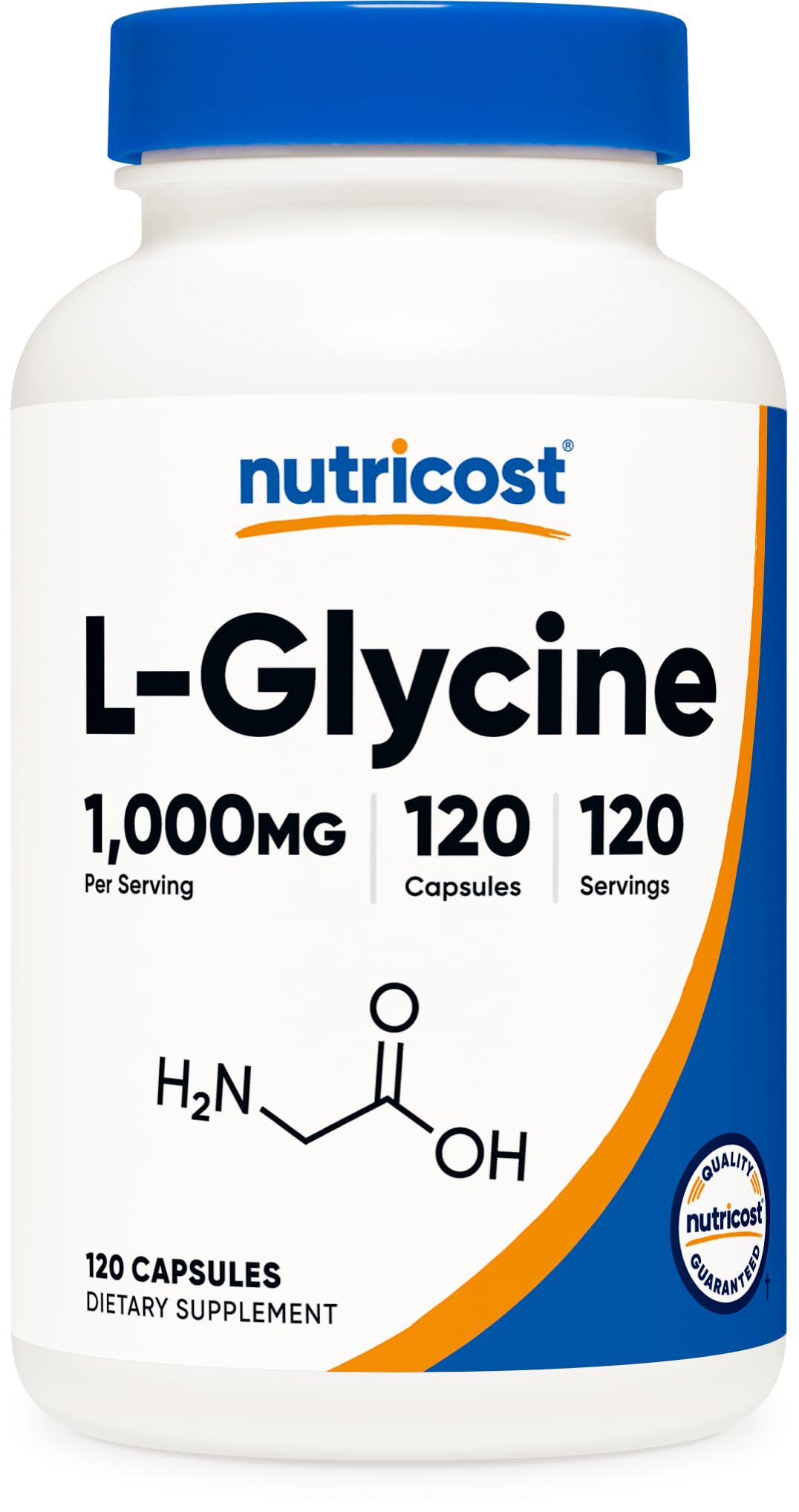 Nutricost L-Glycine 1000mg, 120 Capsules, Vegetarian, Non-GMO and Gluten Free