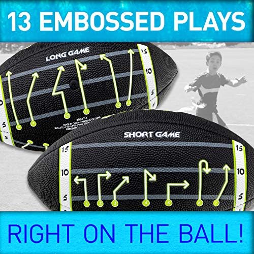 Franklin Sports Youth Football Playbook - Junior Football with Route Diagrams - Small, Perfect for Peewee and Youth