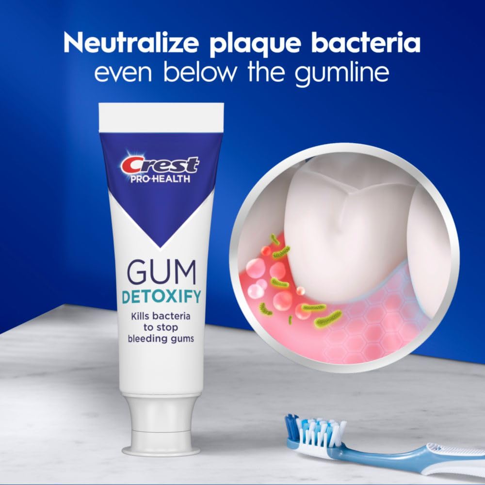 Crest Pro-Health Gum Detoxify Deep Clean Toothpaste, 4.8 oz Pack of 3 - Anticavity, Antibacterial Flouride Toothpaste, Clinically Proven, Gum and Enamel Protection, Plaque Control