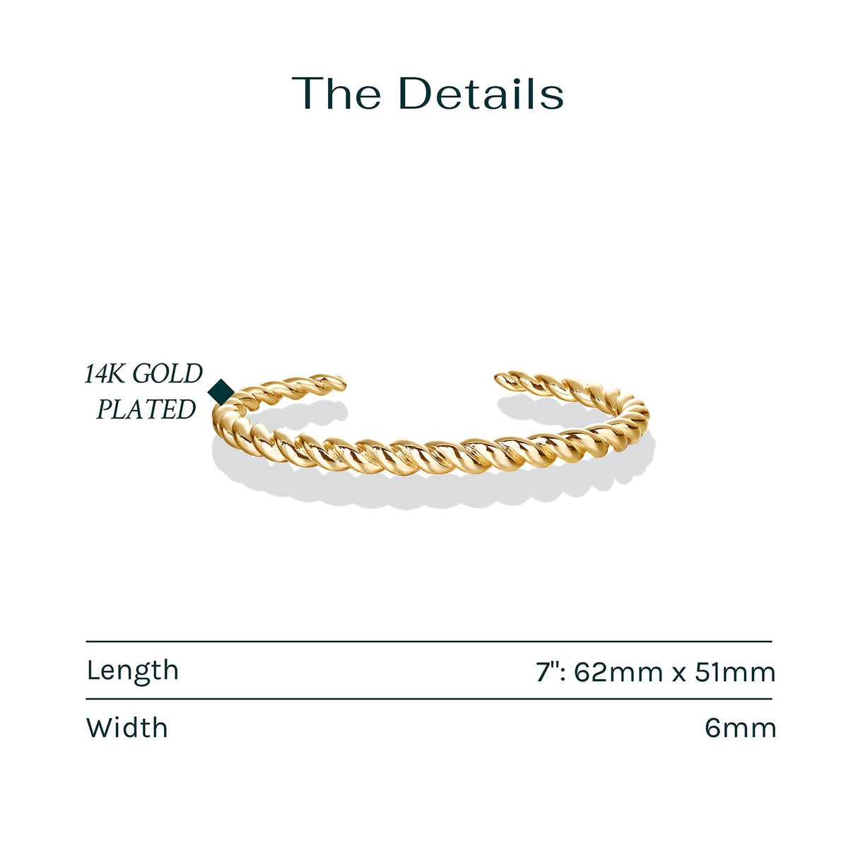 PAVOI 14K Yellow Gold Plated Twisted Chunky Bangle Bracelet for Women - Trendy Braided Stackable - Lightweight Everyday Jewelry - 7 Inch