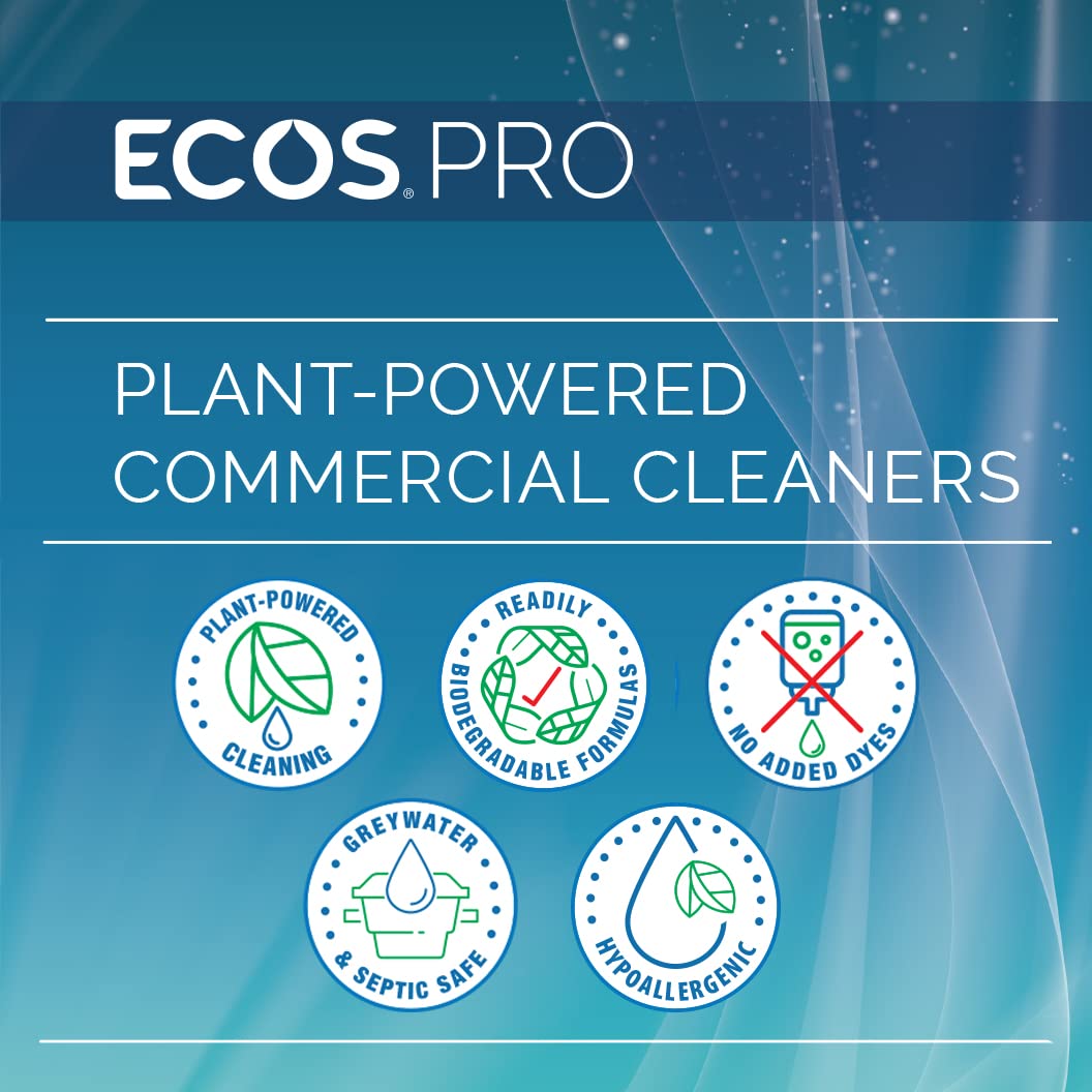 ECOS PRO Liquid Laundry Detergent 2 Ct, Free & Clear, Concentrated & Ideal for Commercial & Industrial Use, Unscented, PL9371/02, 170 fl oz (Pack of 2)