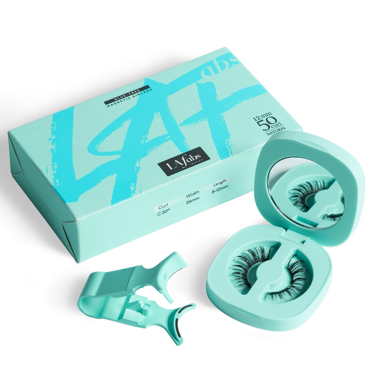LAfabs Magnetic Eyelashes, Natural Series Magnetic lashes with applicator, Reusable Glue-free False Eyelashes, Waterproof, Lightweight Wispy lashes, Suit for Natural Makeup