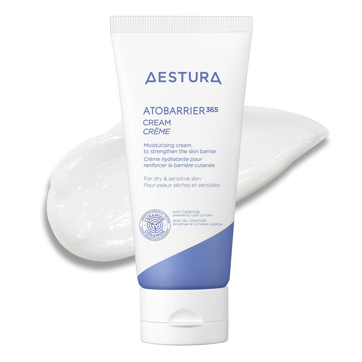AESTURA ATOBARRIER365 Cream with Ceramides, Korean Moisturizer for Skin Barrier Repair | Long-lasting Hydration, Ceramide Capsules, Dry & Sensitive Skin, Non-comedogenic, 80 mL / 2.70 fl.oz.