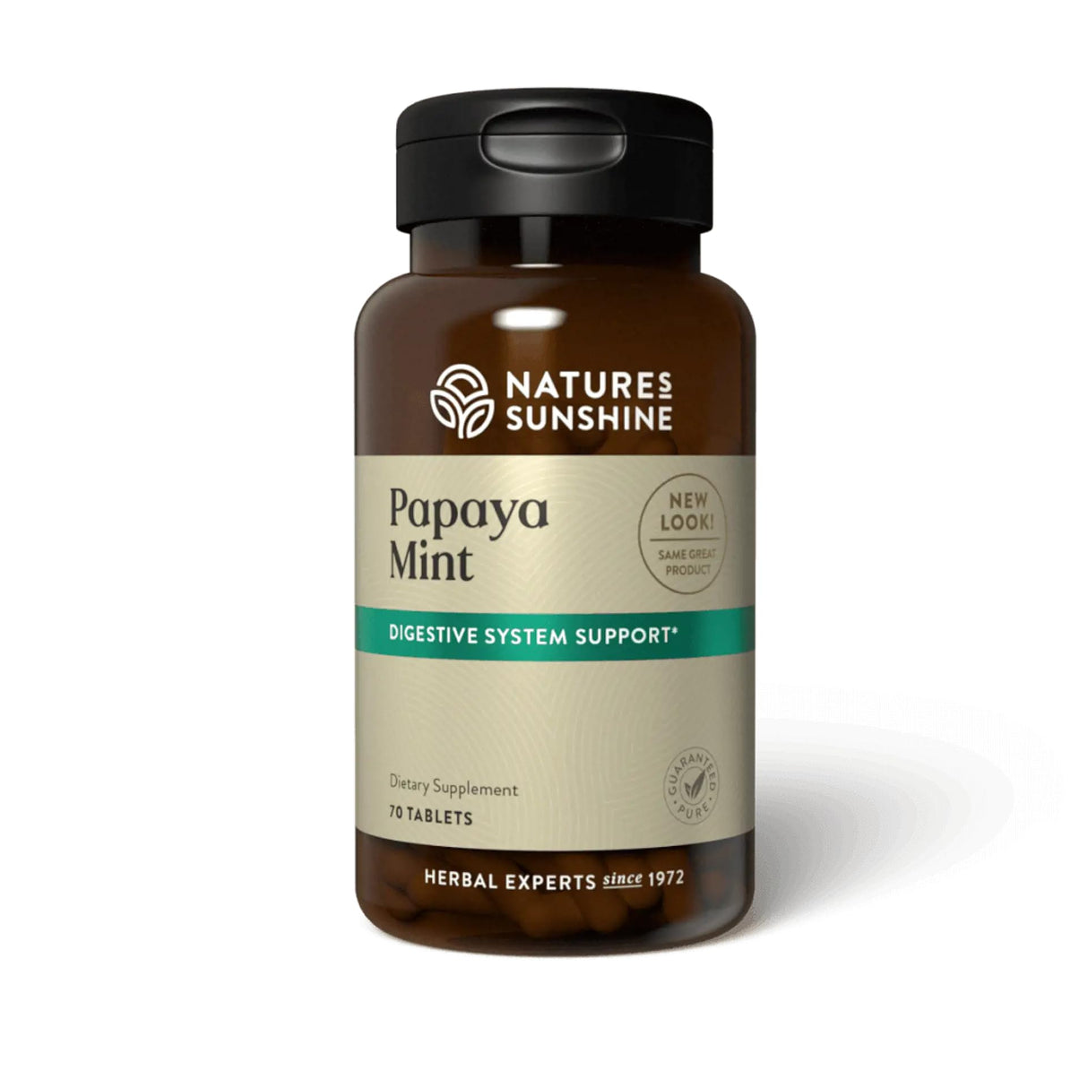 Nature's Sunshine Papaya Mint, 70 Chewable Tablets | Natural Mints with Powerful Papain Helps Digest Protein and Provides Digestion Relief