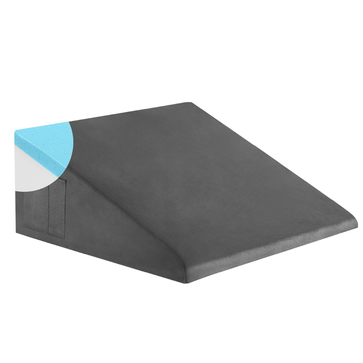 Bedluxe Bed Wedge Pillow for Sleeping, 10 Inch Memory Foam Wedge Pillow Post Surgery, Triangle Pillows Wedge, Elevated Support Pillows for Sleeping, Acid Reflux & Snoring - Removable Washable Cover