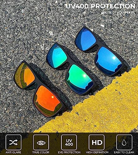 KALIYADI Polarized Sunglasses for Men, Lightweight Sun Glasses with UV Protection for Driving Fishing Golf