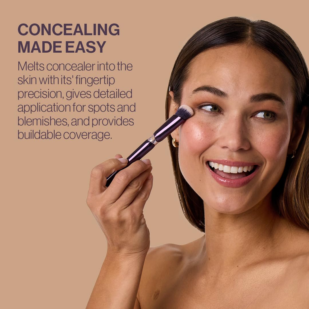 Anisa Beauty Angled Concealer Brush | Precision Application for Seamless Concealer Coverage | Vegan, Cruelty-Free, and Sustainably Made | Ideal for Under Eyes and Targeted Areas |Soft, Synthetic Fiber