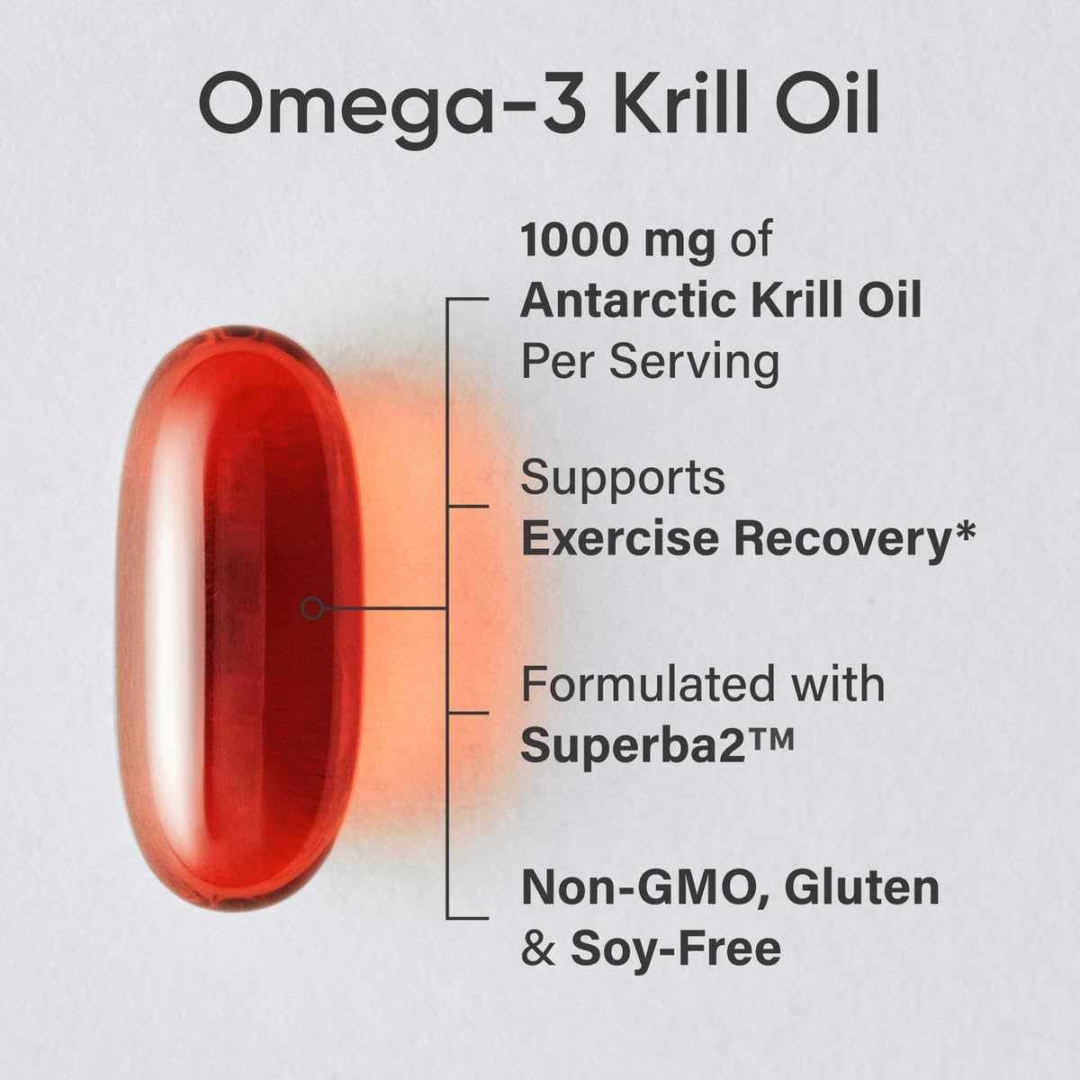 Sports Research® Antarctic Omega-3 Krill Oil 1000mg, 60 Softgels