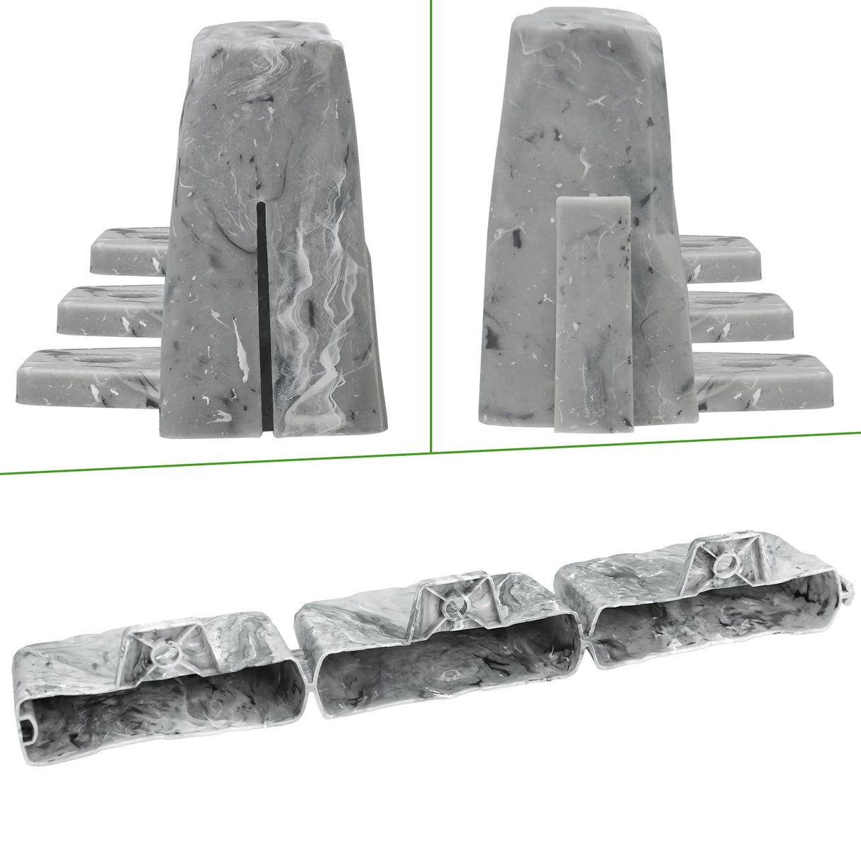 Landscape Edging Garden Edging Border Faux Stone Edging,17FT x 2.75 in Tall