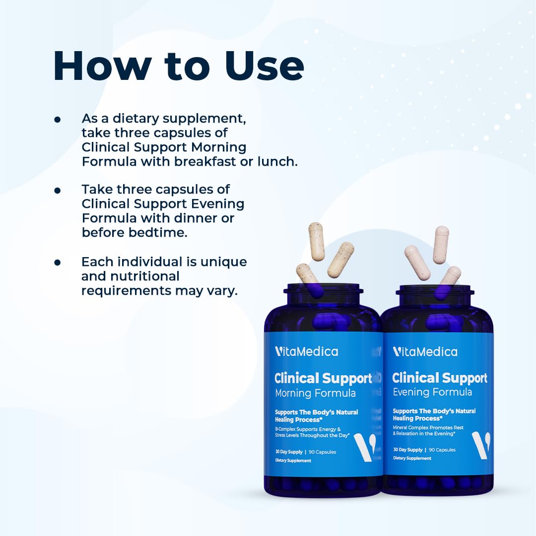 VitaMedica | Clinical Support Formula | Promotes Collagen & Wound Healing | Vitamin C, D, & A to Support Healthy Immune Function | Zinc + Selenium | Vitamin B | Multivitamin for Women & Men