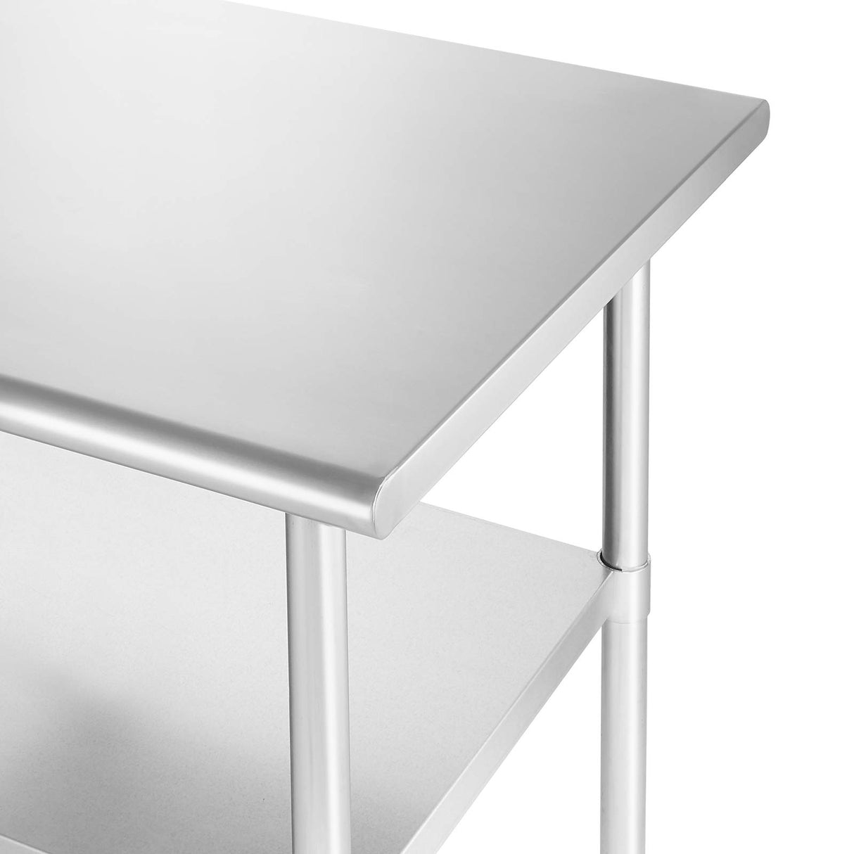 GRIDMANN Stainless Steel Work Table 48 x 24 Inches, NSF Commercial Kitchen Prep Table with Under Shelf for Restaurant and Home